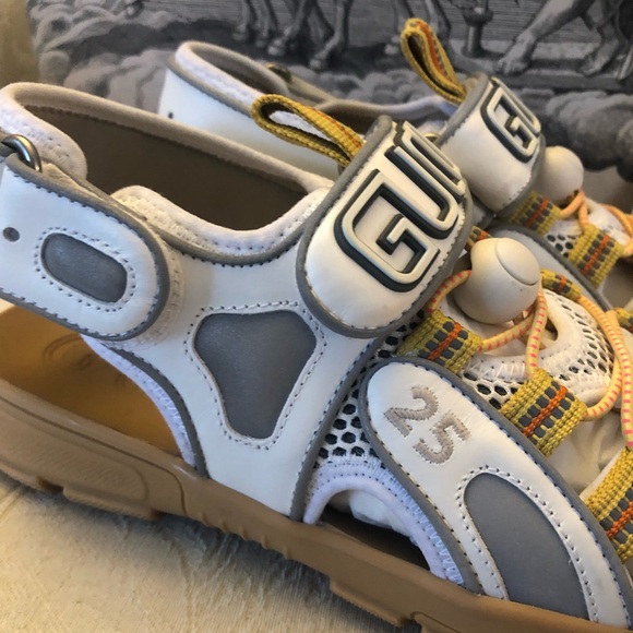 Gucci tinsel mesh reflective sandals size 36 - Picture 8 of 14